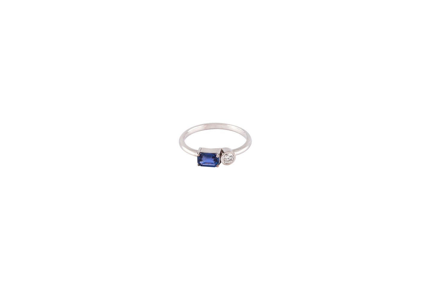 Baguette Sapphire & Diamond Ring