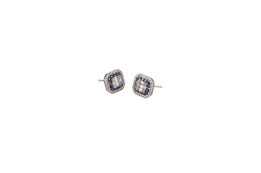 Sapphire Diamond Studs