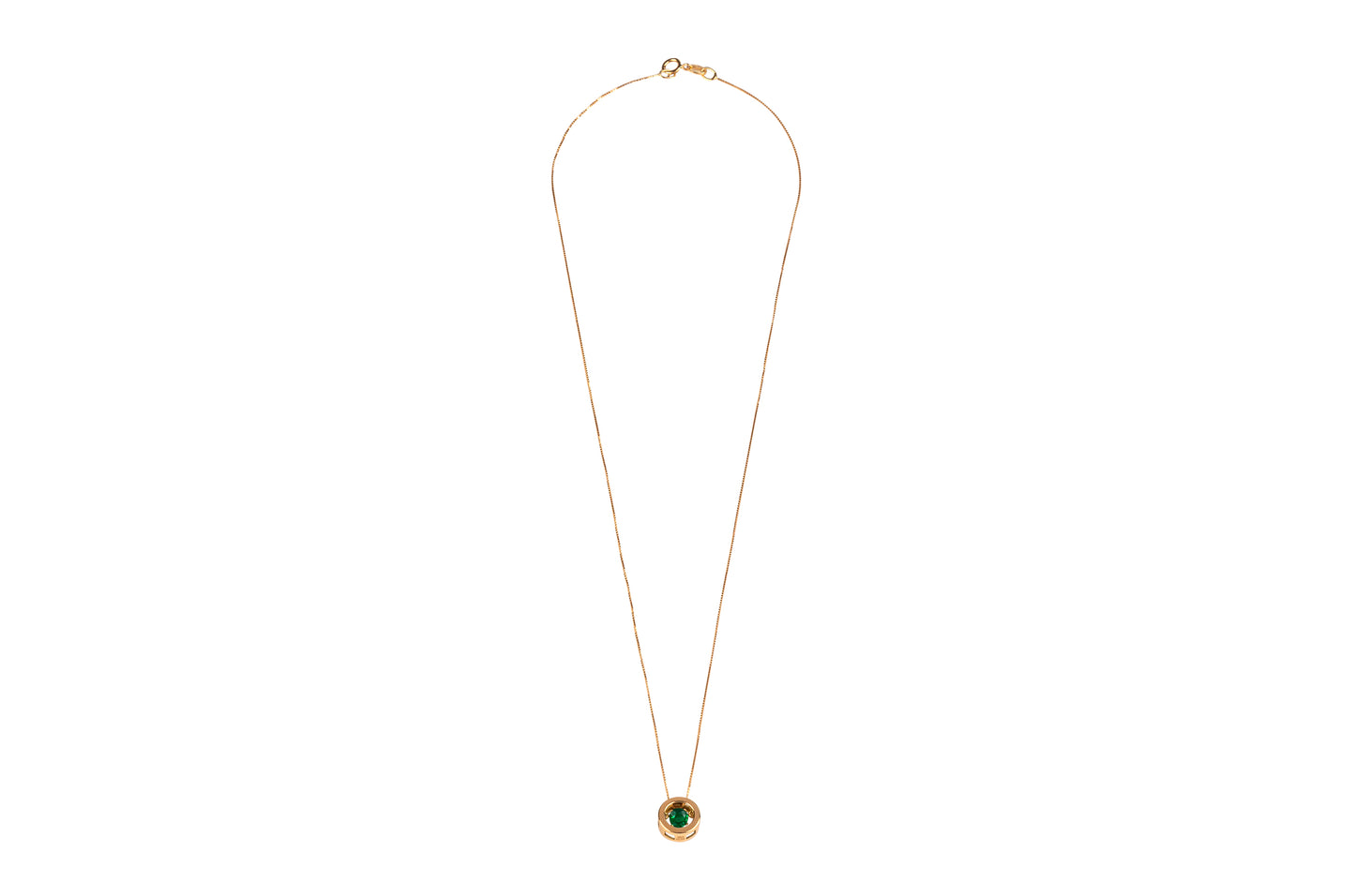 Floating Emerald Necklace