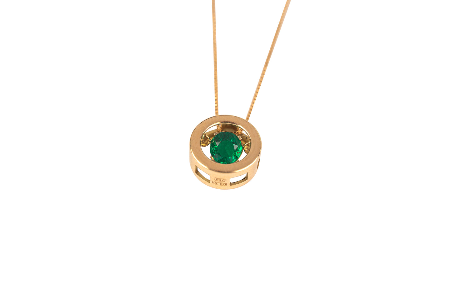 Floating Emerald Necklace