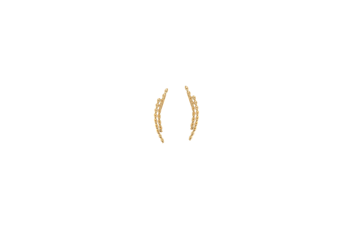 Climber Thin Gold Earrings