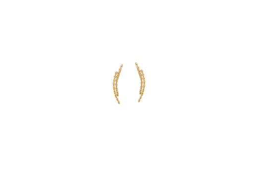 Climber Thin Gold Earrings