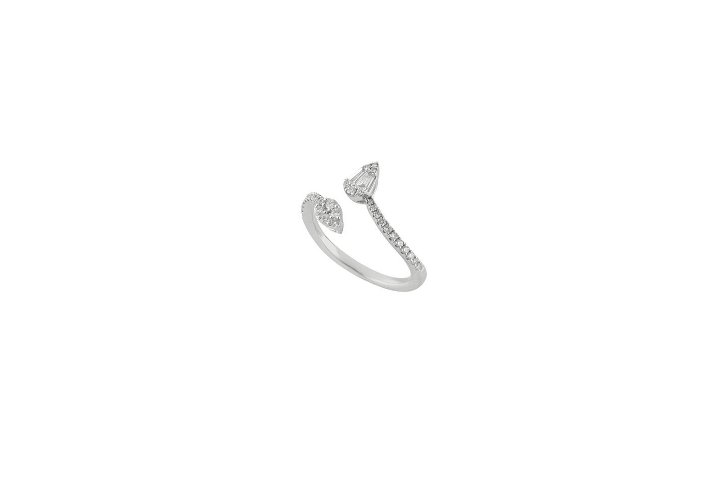 Double Pear Diamond Ring