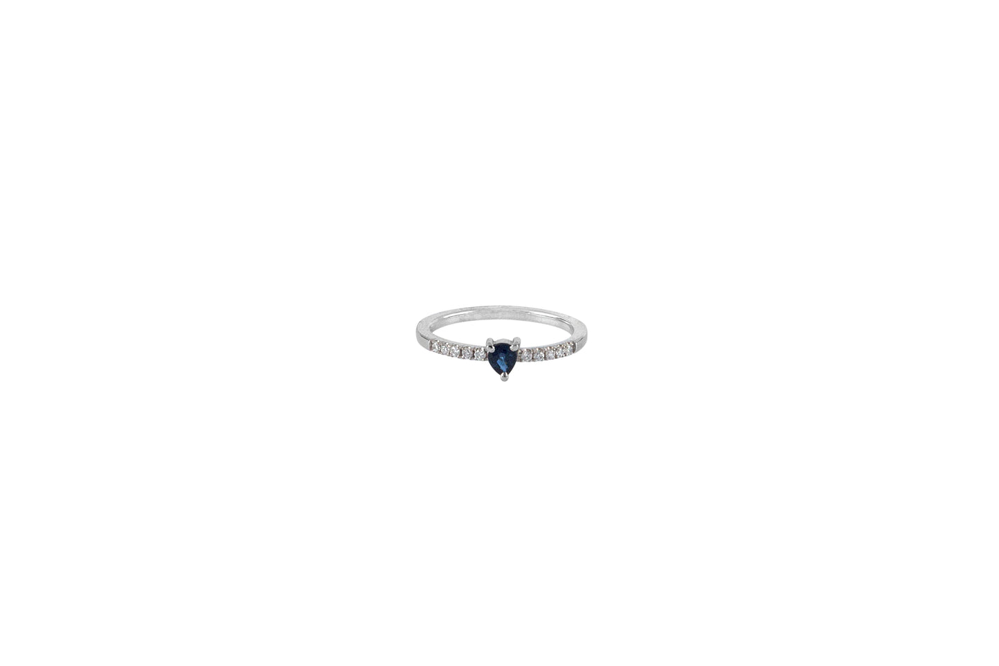 Teardrop Sapphire & Diamond Ring