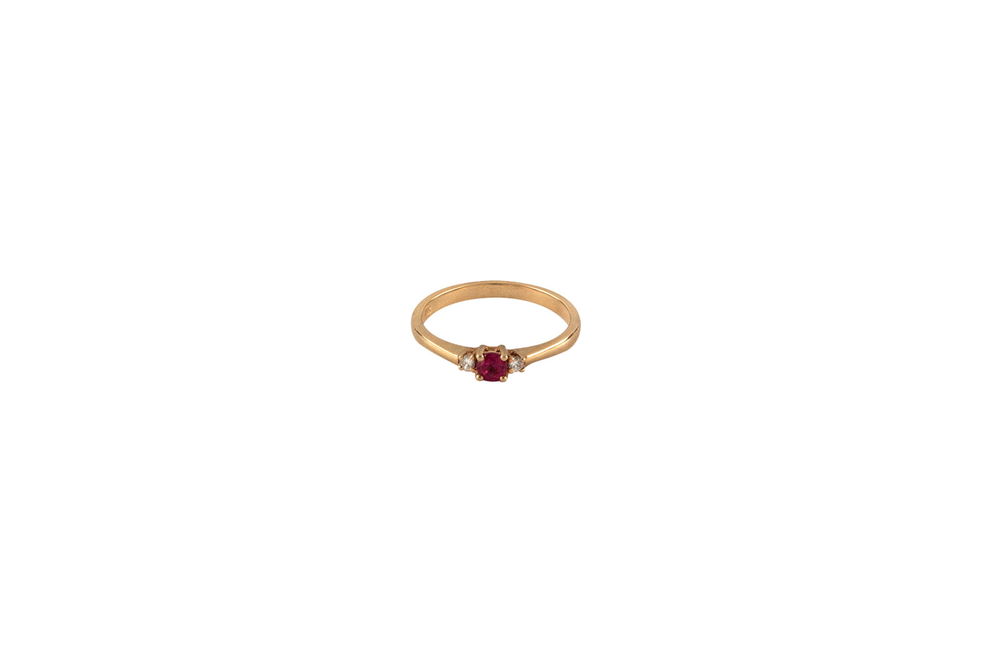 Ruby & Diamond Ring in Rose Gold