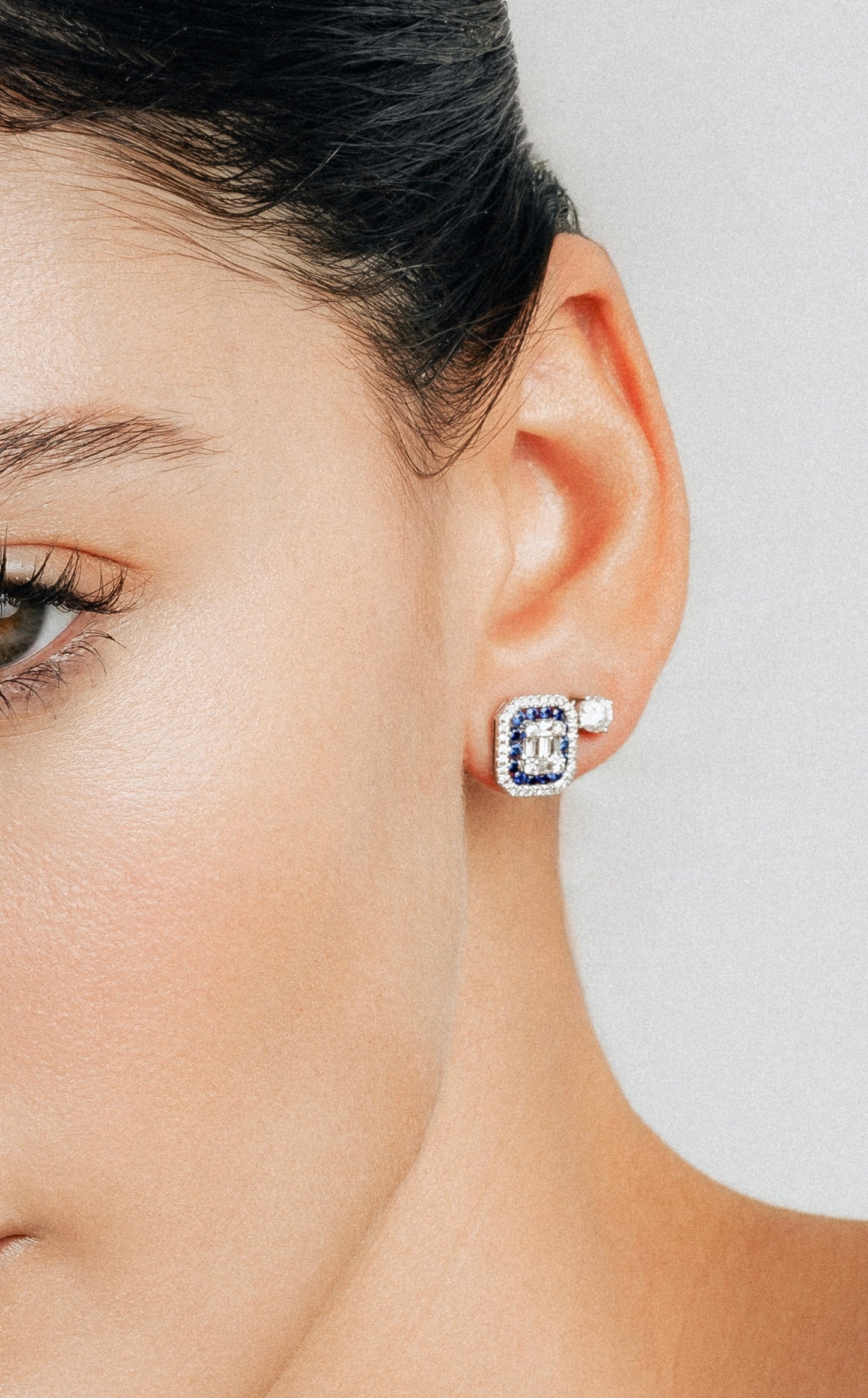 Sapphire Diamond Studs