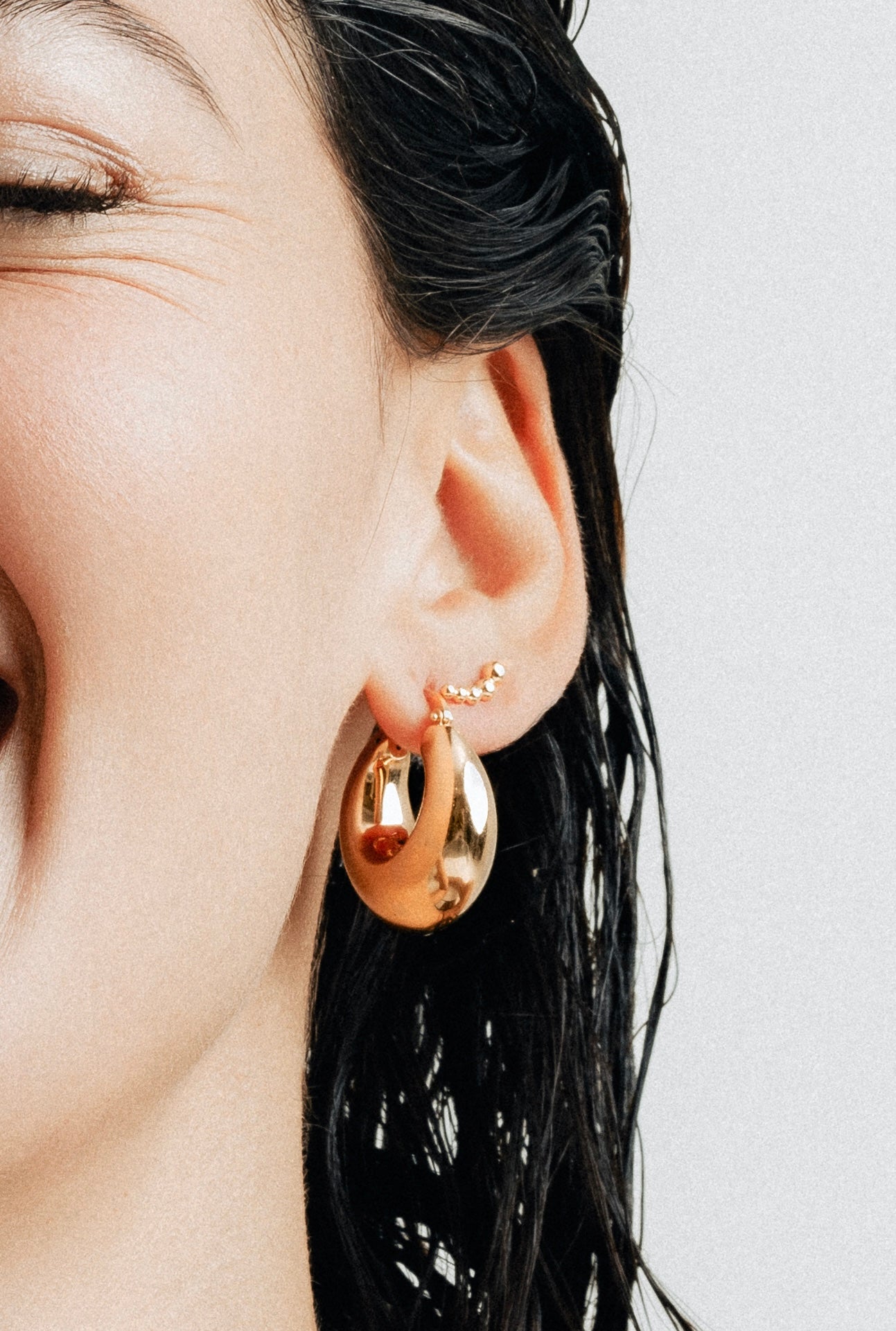 Climber Mini Gold Earrings