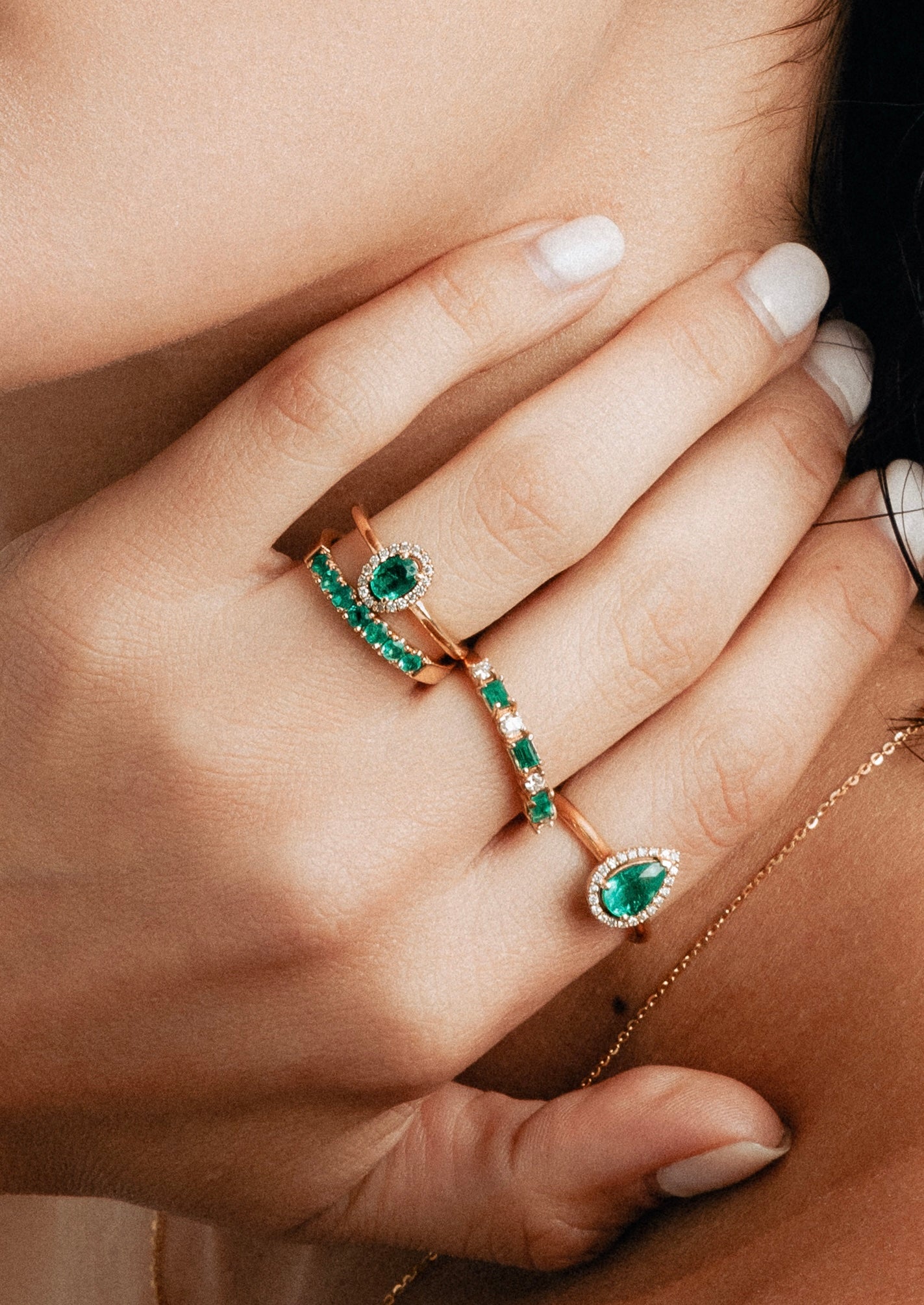 Emerald Baguette & Diamond Ring