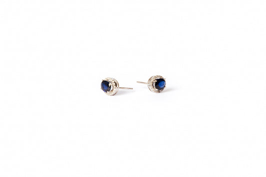 Sapphire Diamond Aura Studs