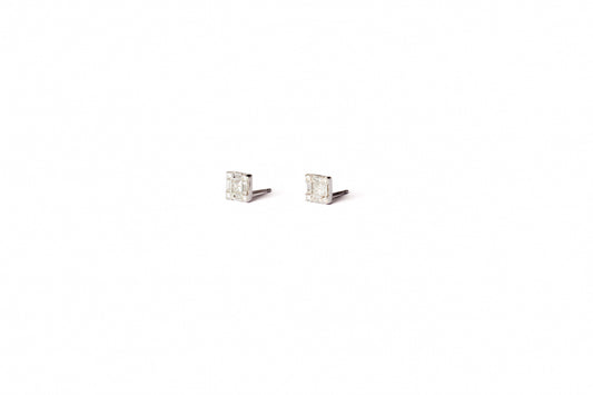 Square Baguette Diamond Earrings