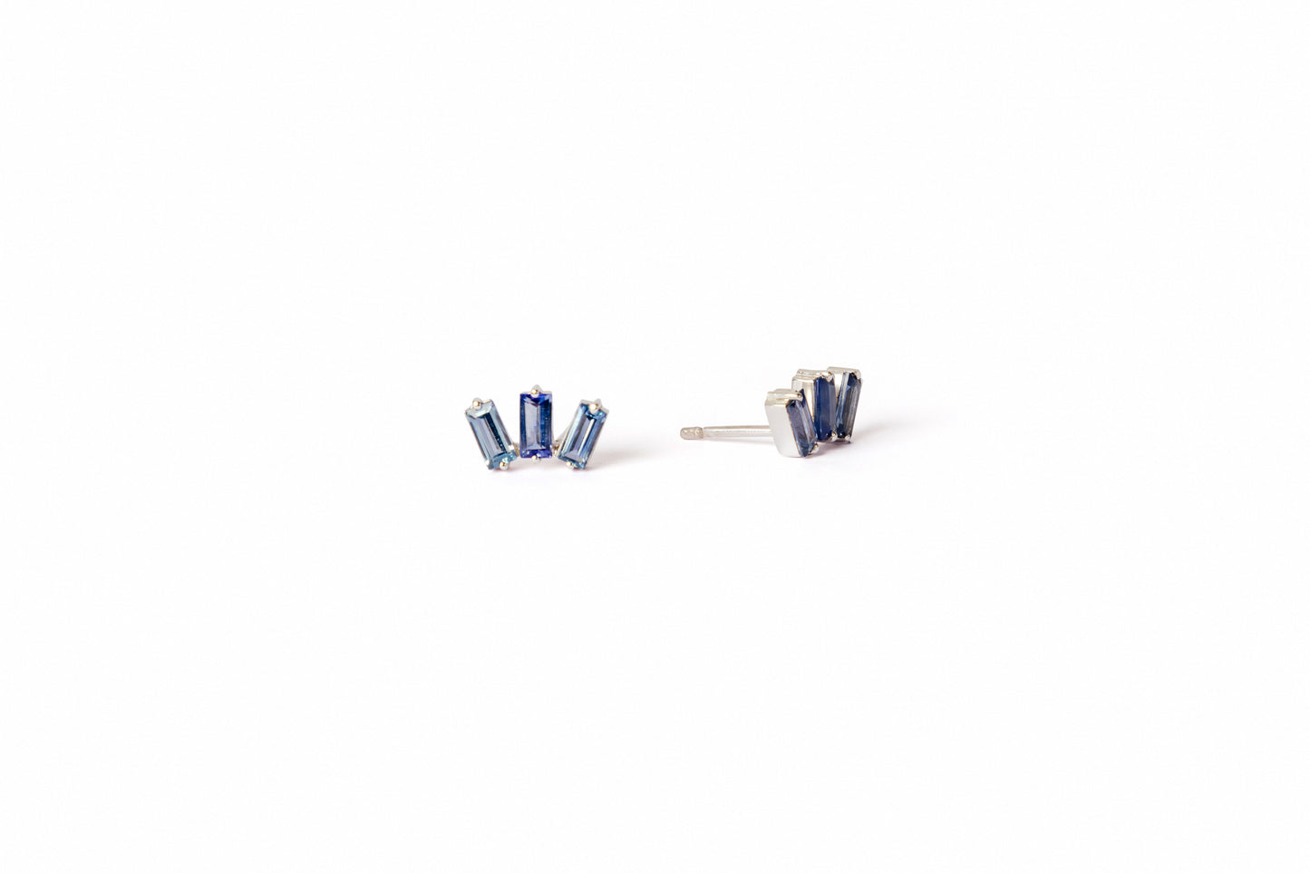 Sapphire Baguette Cascade Earrings