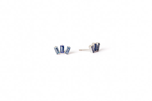 Sapphire Baguette Cascade Earrings