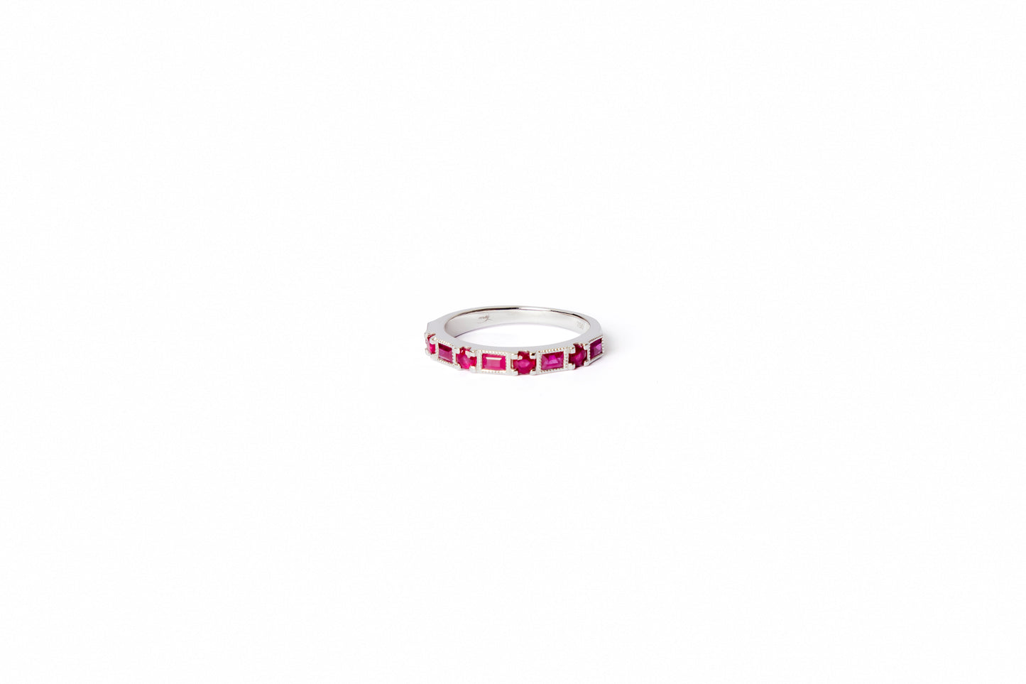 Ruby Baguette Stackable Ring