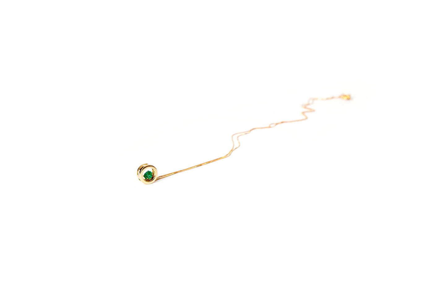 Floating Emerald Necklace