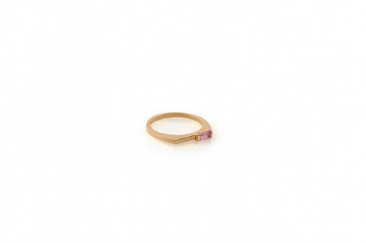 Rose Sapphire Baguette Stacking Ring