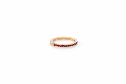 Ruby Cross Band Ring